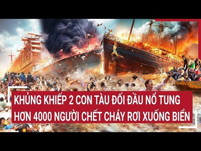 Khủng khiếp thảm họa 2 con tàu đối đầu nổ tung, hơn 4000 người chết cháy chìm dưới đáy biển