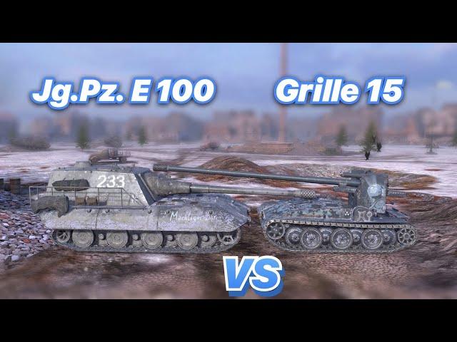 НА ЗАБИВ#107 | БОСС против ГРИЛЯ в HD | Jg.Pz. E 100 vs Grille 15 | WoT Blitz | Zlobina Liza