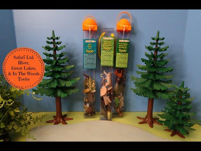 Safari Ltd. River, Great Lakes, & In The Woods Toobs Animal Figures -Learn Animal Names