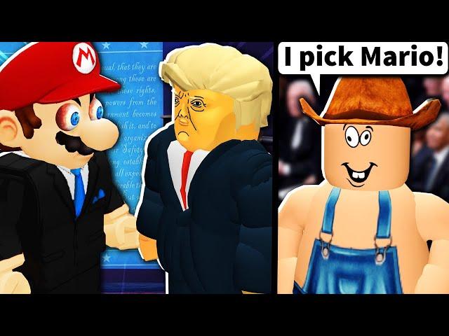 Roblox players pretending to run for president