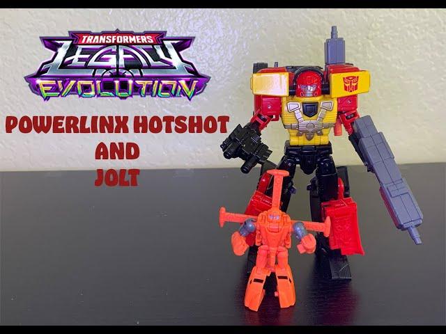 Transformers legacy evolution armada powerlinx Hotshot and minicon Jolt review!