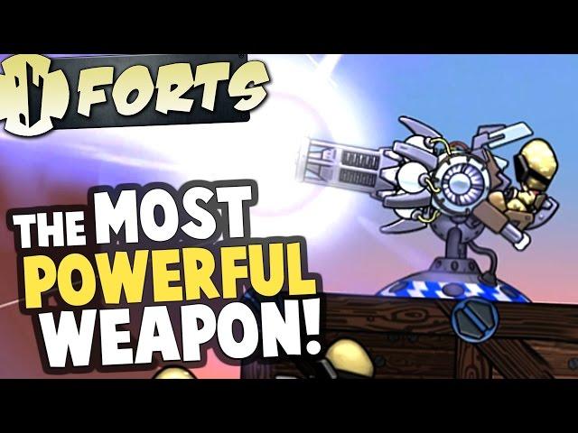 Forts - PLASMA LASER! Most Powerful Weapon Destroys Forts - Forts Multiplayer Gameplay