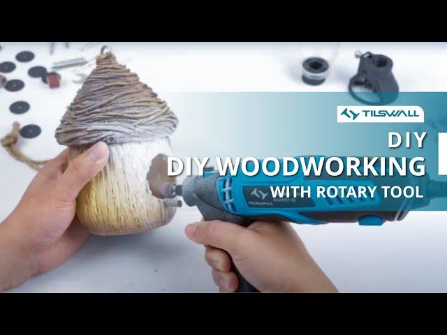DIY Woodworking, Carving, And Sanding With TILSWALL Rotary Tool