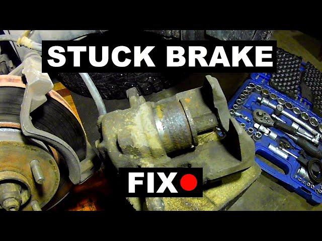 STUCK BRAKE CALIPER QUICK FIX on one wheel