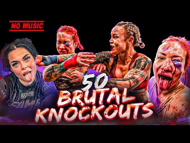 Top 50 Most Brutal Women's Knockouts | MMA, Kickboxing, Boxing