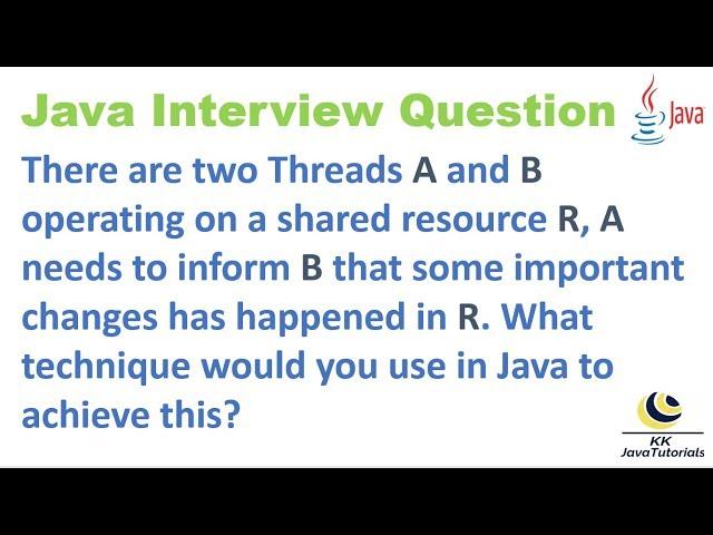 java multithreading scenario based interview question || Java Concurrency Interview Question