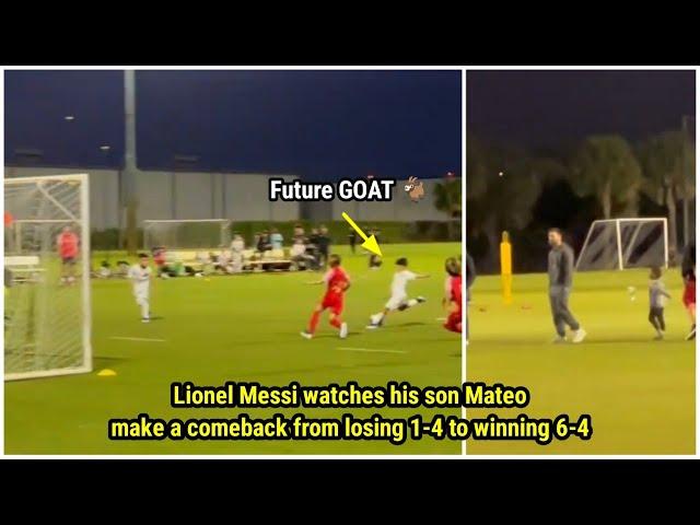 Mateo Messi made a comeback for his team from losing 1-4 to winning 6-4. 