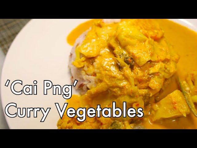 Singapore Cai Png Vegetable Curry | Hainanese "economy rice" Curry | vegan and gluten free