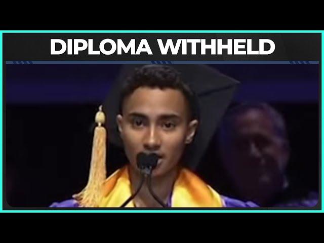 Student's Diploma WITHHELD After Condemning Genocide In Gaza During Speech