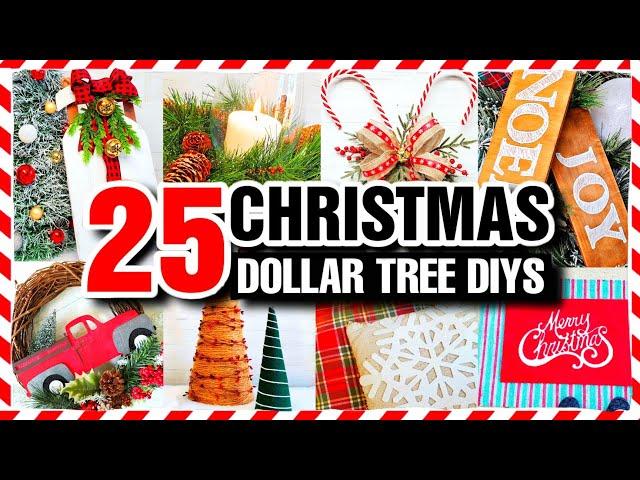 25 DOLLAR TREE DIY CHRISTMAS Decorations & Ideas 