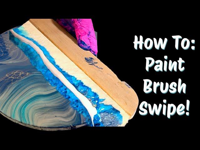 #439: How To: Paint Brush Fluid Art Swipes! Ocean Waves  #art