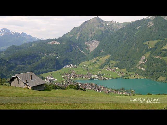 Lake Lungernsee, Obwalden  SWITZERLAND アルプス山脈 dji