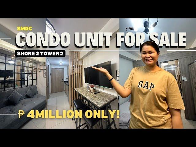 CONDO UNIT FOR SALE ₱4MILLION ONLY | SEMI INTERIOR | 1BR | SHORE 2 TOWER 2 | SUPER CLENG REALTY VLOG