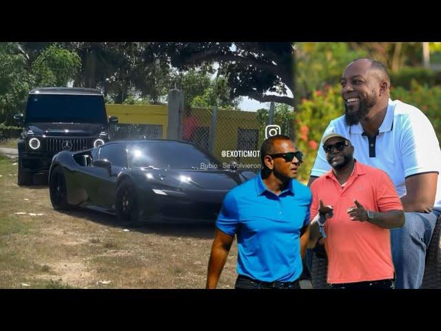 David Ortiz y Alex Rodríguez Llegaron a La Casa de Vladimir Guerrero En El Campo En 2 Carros de Lujo