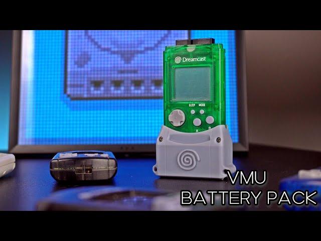 Dreamcast VMU Battery Pack Mod - 3D Printed!