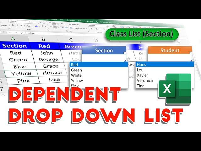 Create a Dependent  Drop Down List in Excel | Tutorial