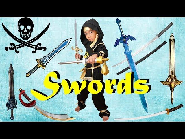 Toy SWORDS Collection | Ninja Sword | Lightsaber | Pirate Sword | Zelda Sword | LRH & Toys | Ryan