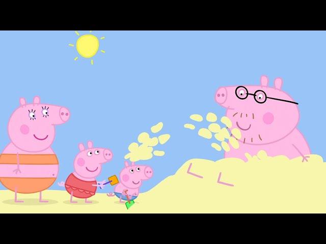 Peppa Gris | Dag på stranden | Tegnefilmer for barn