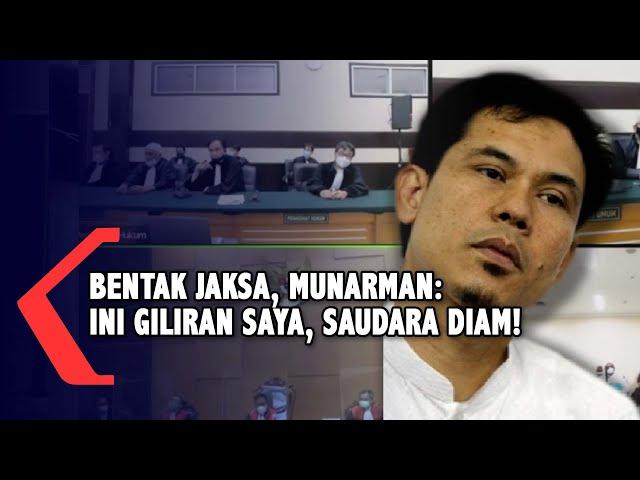 Tak Terima Diinterupsi Jaksa, Munarman: Ini Giliran Saya, Saudara Diam!