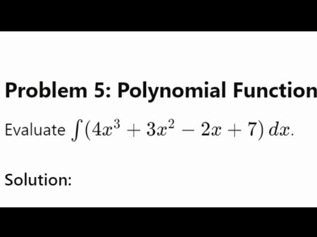 MATH: Solved Questions on Integrals (Part 1)