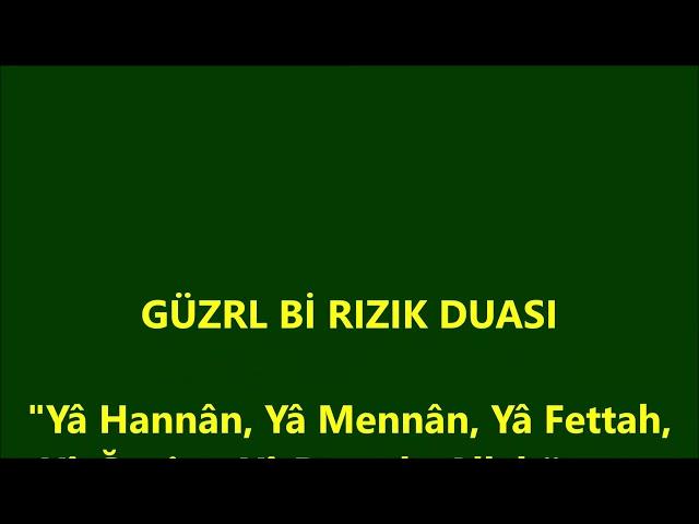 GÜZEL BİR RIZIK DUASI 