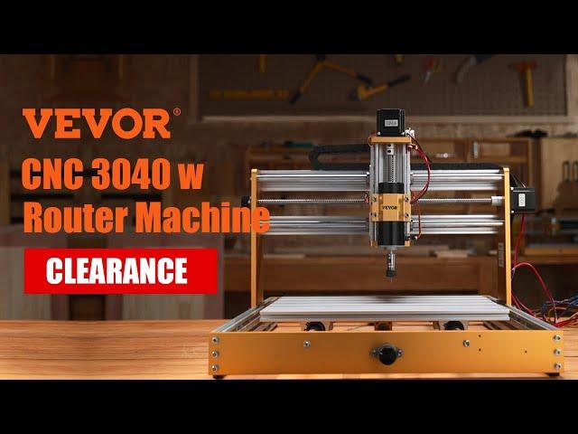 VEVOR CNC Router Machine, DIY 3 Axes Cutting Kit for Wood Metal Acrylic MDF