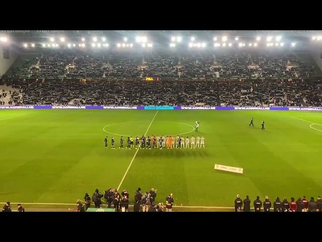 Granada CF supporters singing the anthem