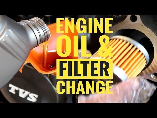 TVS APACHE RTR 200 ENGINE OIL & OIL FILTER CHANGE | SHELL ADVANCE ULTRA 10w40 | HOW TO CHANGE OIL