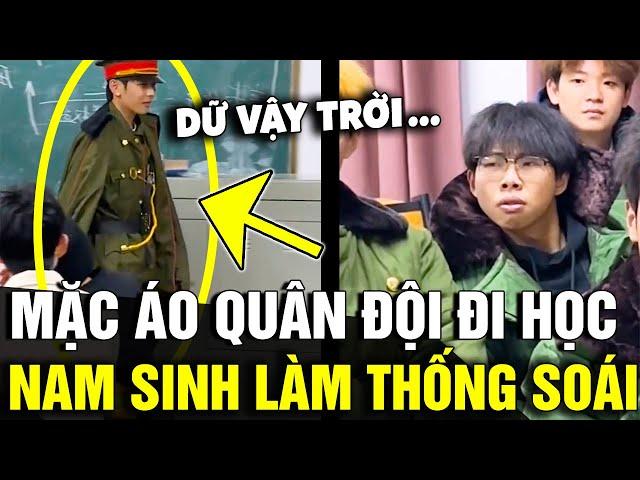 Rủ nhau mặc 'ÁO QUÂN ĐỘI' đi học, nam thần 1 mình diện bộ đồ 'THỐNG SOÁI' gây bão | Tin Nhanh 3 Phút