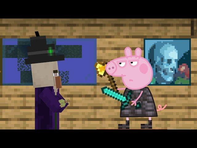 Peppa VS Minecraft in The Witch save Peppa But War is Coming The Theft of the Command Block PARTE 2