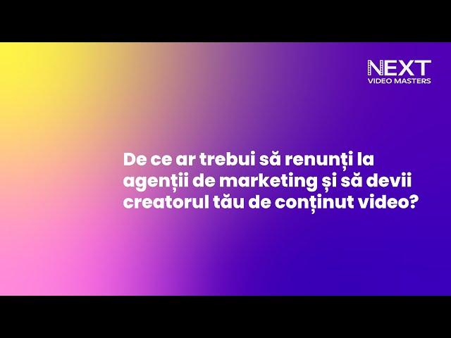 De ce să Renunți la Agenții de Marketing și să devii Creator de Conținut Video