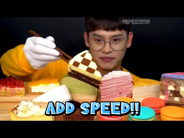 Bonggil AsmrPiece Cake n Crepe Cheese Tart Macaron | add speed.