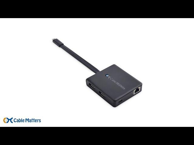 Cable Matters USB Type-C® Multiport Adapter with Dual DisplayPort™ & PD