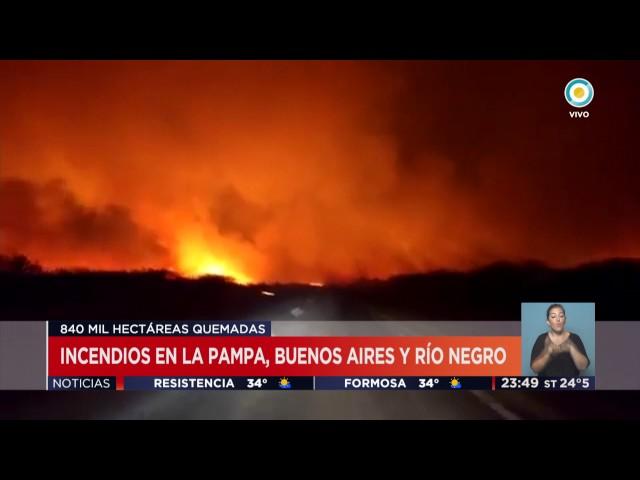 TV Pública Noticias - Incendios en La Pampa, Buenos Aires y Río Negro