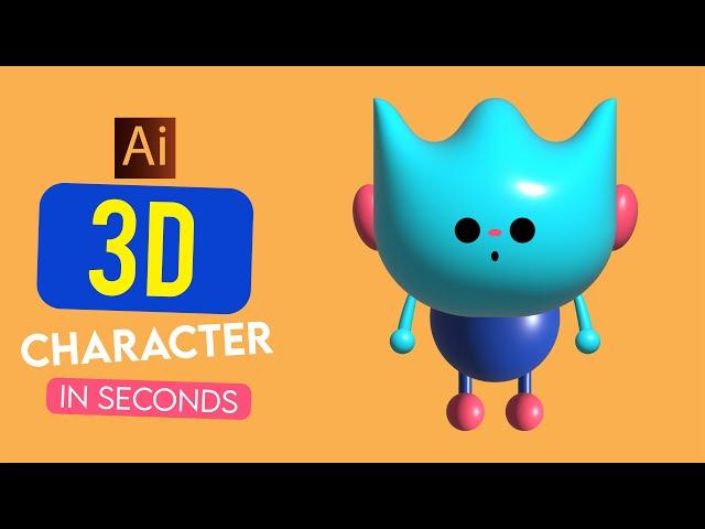 HOW TO MAKE 3D CHARACTER IN ADOBE ILLUSTRATOR