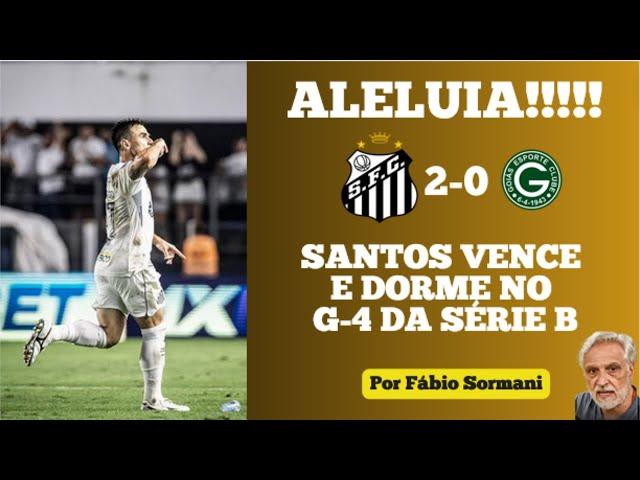 SANTOS BATE O GOIÁS E VOLTA A VENCER DEPOIS DE UM MÊS E QUATRO JOGOS