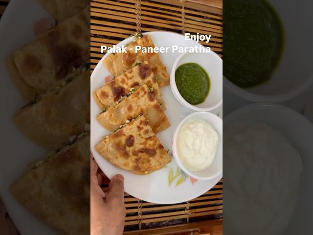 Paratha Recipe | Palak - Paneer Paratha Kaise Banayen | Very Healthy Food | Spicy Food | ​⁠#ytshort