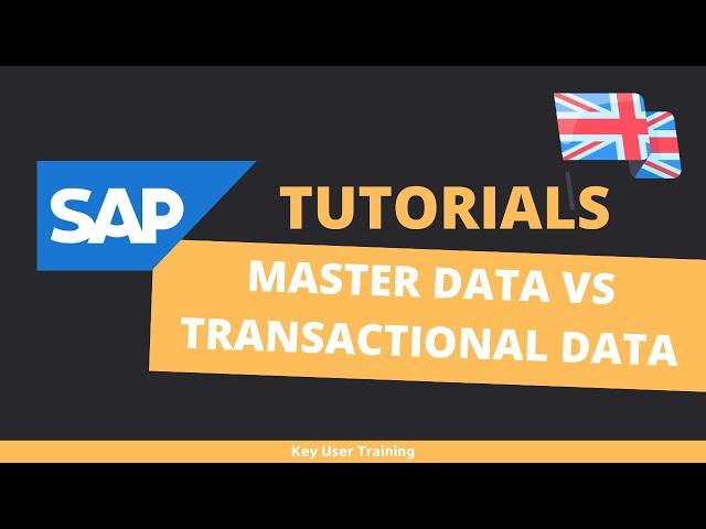 SAP - Master Data VS Transactional Data