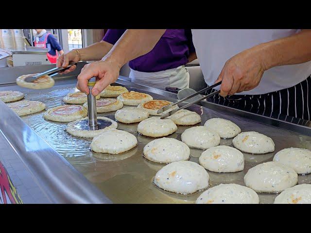 Amazing dough! Popular sticky and sweet pancakes, Korean-style bubble hotteok - Korean street food