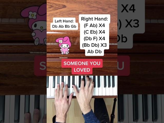 Lewis Capaldi - Someone You Loved (EASY Piano Tutorial with Letter Notes) #Shorts