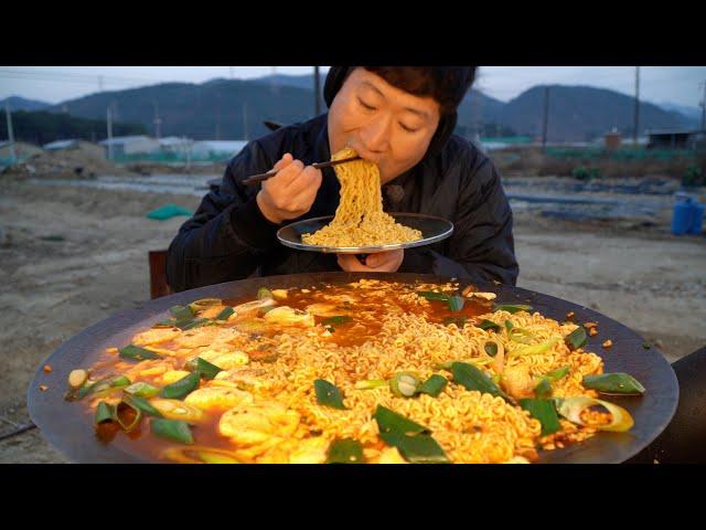 화제의 핫!!한 순두부 열라면!! (Hot spicy instant noodles with Soft tofu) 요리&먹방!! - Mukbang eating show