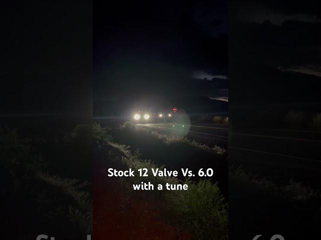 Stock 12 Valve Cummins Vs. 6.0 Ford with a tune. #cummins #ford #dodge #street #dragrace