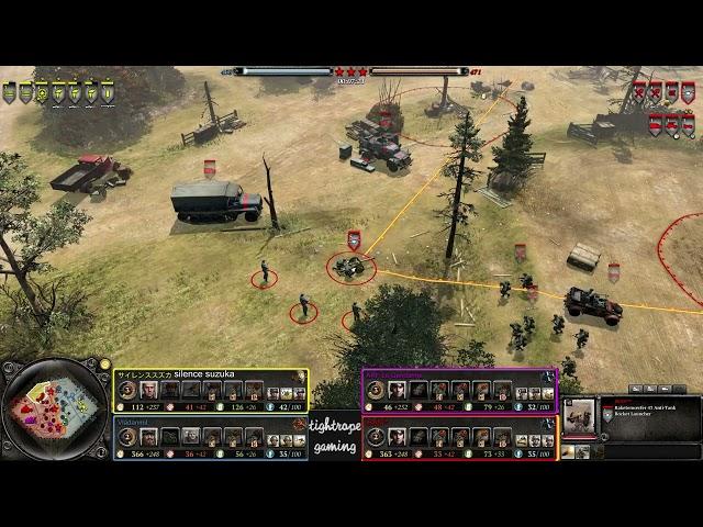 COH2 2v2 Silence Suzuka (US) & Vladanmit (SU) vs Le Gendarme (OK) & IRAN (OK)