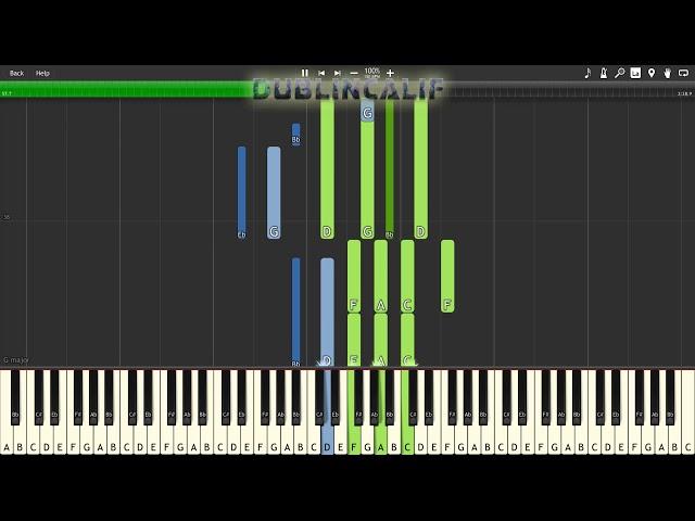Mario Kart Double Dash - Staff Roll Theme Piano Tutorial Synthesia
