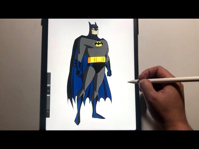 Drawing Batman on the iPad Pro