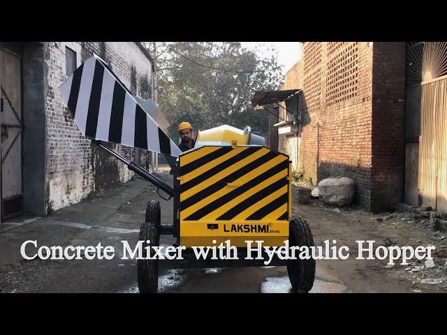 Concrete Mixer Machine || Concrete Mixer with Hydraulic Hopper | 7355468357 | Lakshmi Brand ®