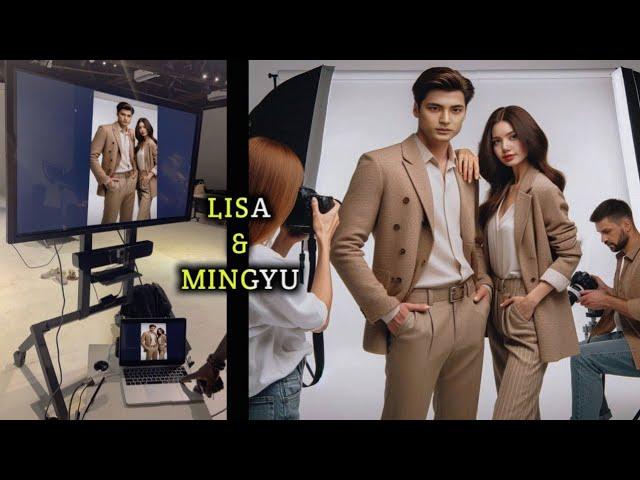 BLACKPINK's Lisa and SEVENTEEN's Mingyu were spotted doing a photoshoot