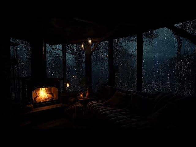 A Quiet Cabin in the Rain | Gentle Storm Sounds for Sleep