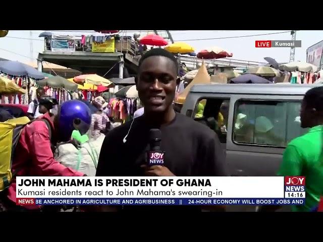 Kumasi residents react to John Mahama's swearing-in