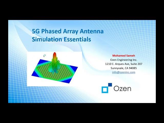 5G Phased Array Antennas - Simulation Essentials